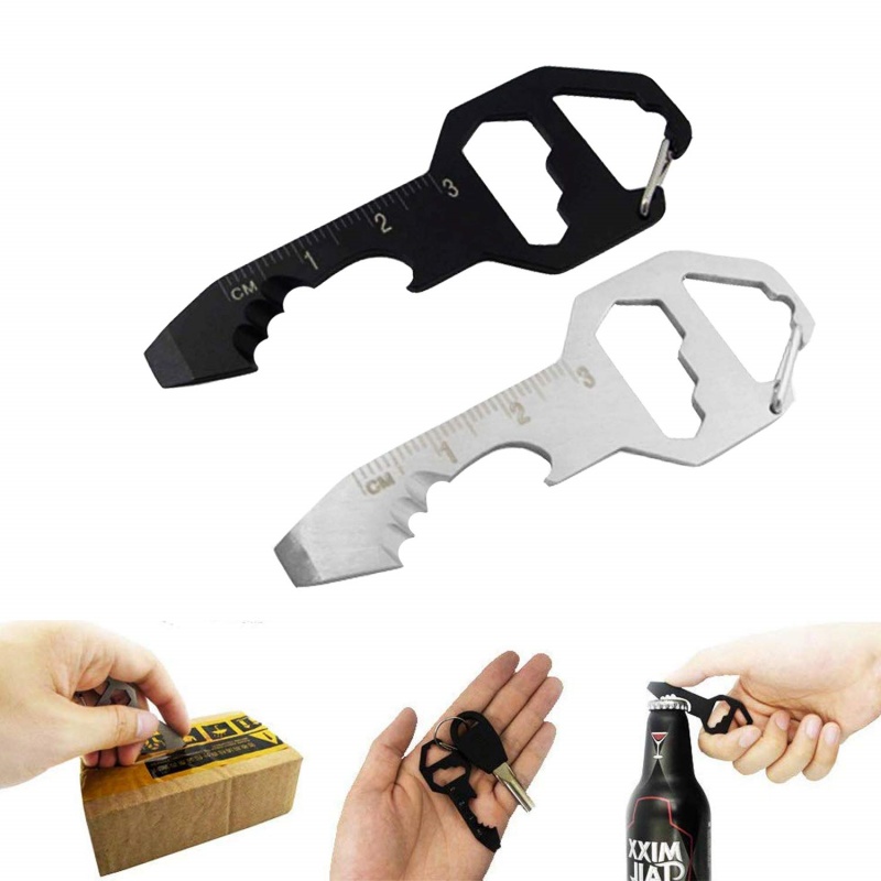 Edc Daily Carry - Multiutensile Tascabile 6-in-1 in Acciaio Inox,