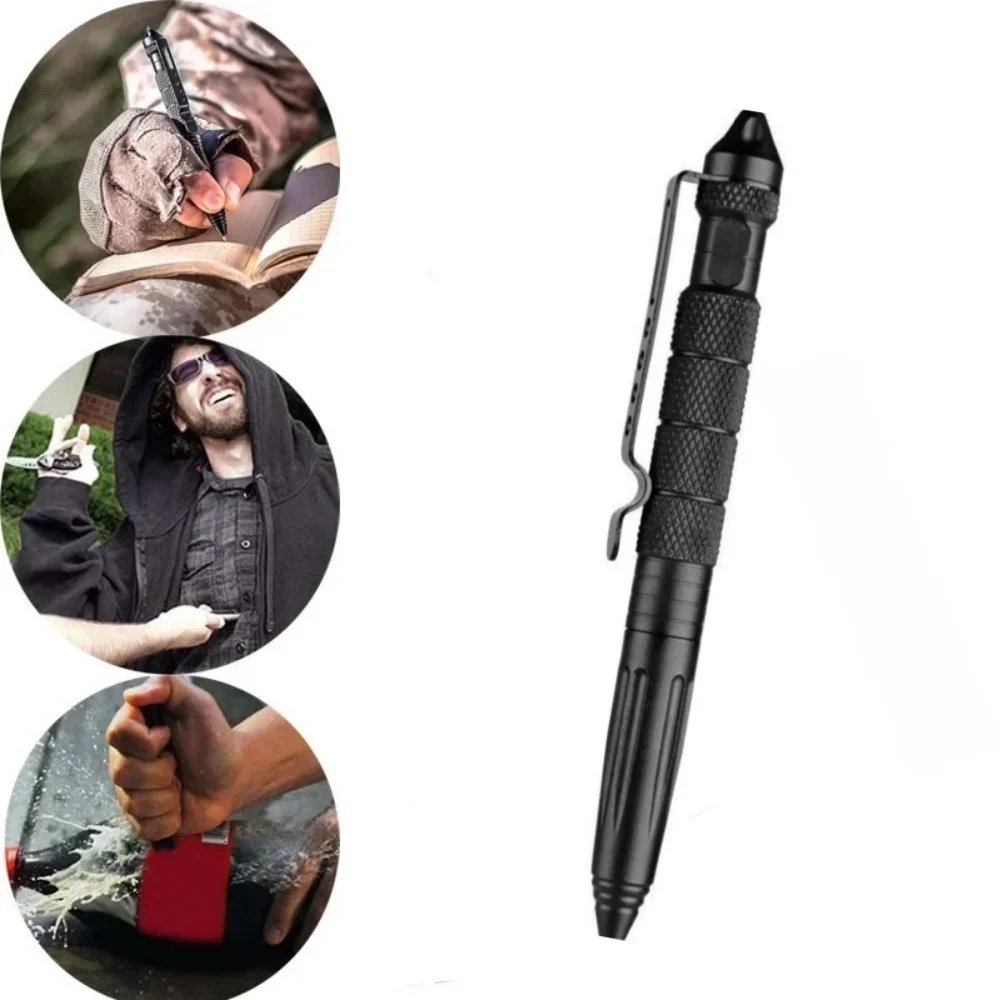 Pen Tactical Glass - Penna Tattica Multifunzionale in Acciaio al
