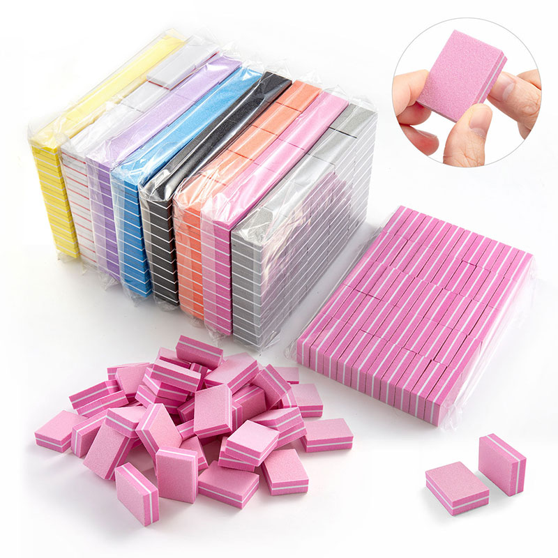 Nail File Titanium - 10/50pcs Mini Unghie Art Buffer Spugna