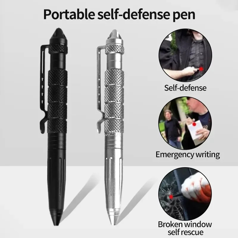 Pen Tactical Glass - Penna Tattica Multifunzionale con Punta in