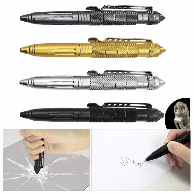 Pen Tactical Glass - Penna Tattica Multifunzione 1/2/3/4 Pezzi, Penna