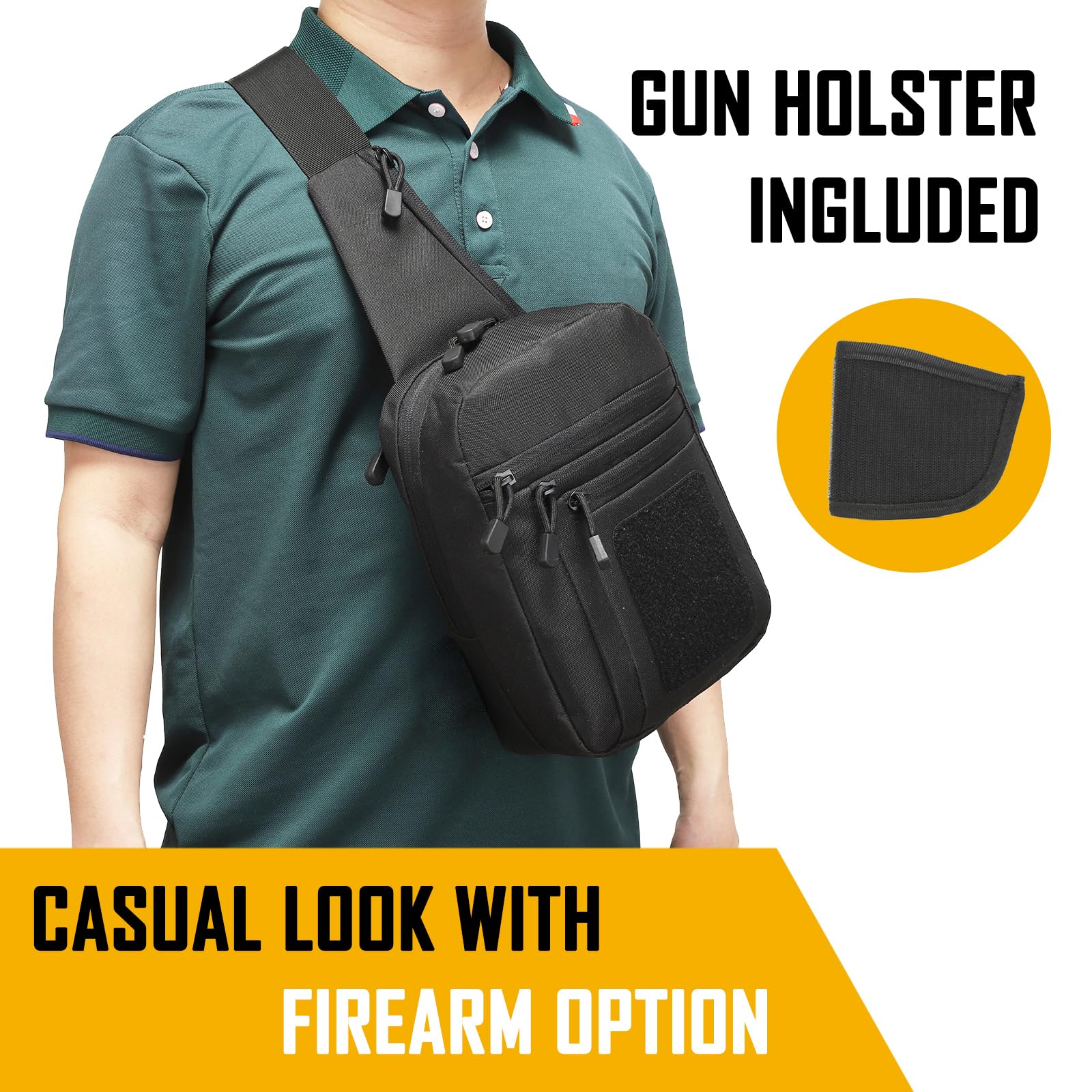 Edc Carry Bag For Men - Borsa a tracolla da trasporto nascosta