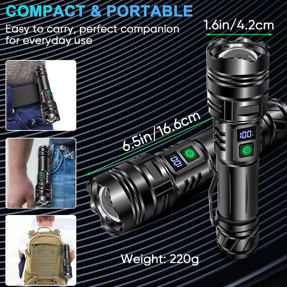 Torcia LED ad alta potenza USB - Edc Carry Pen recensione e prezzo