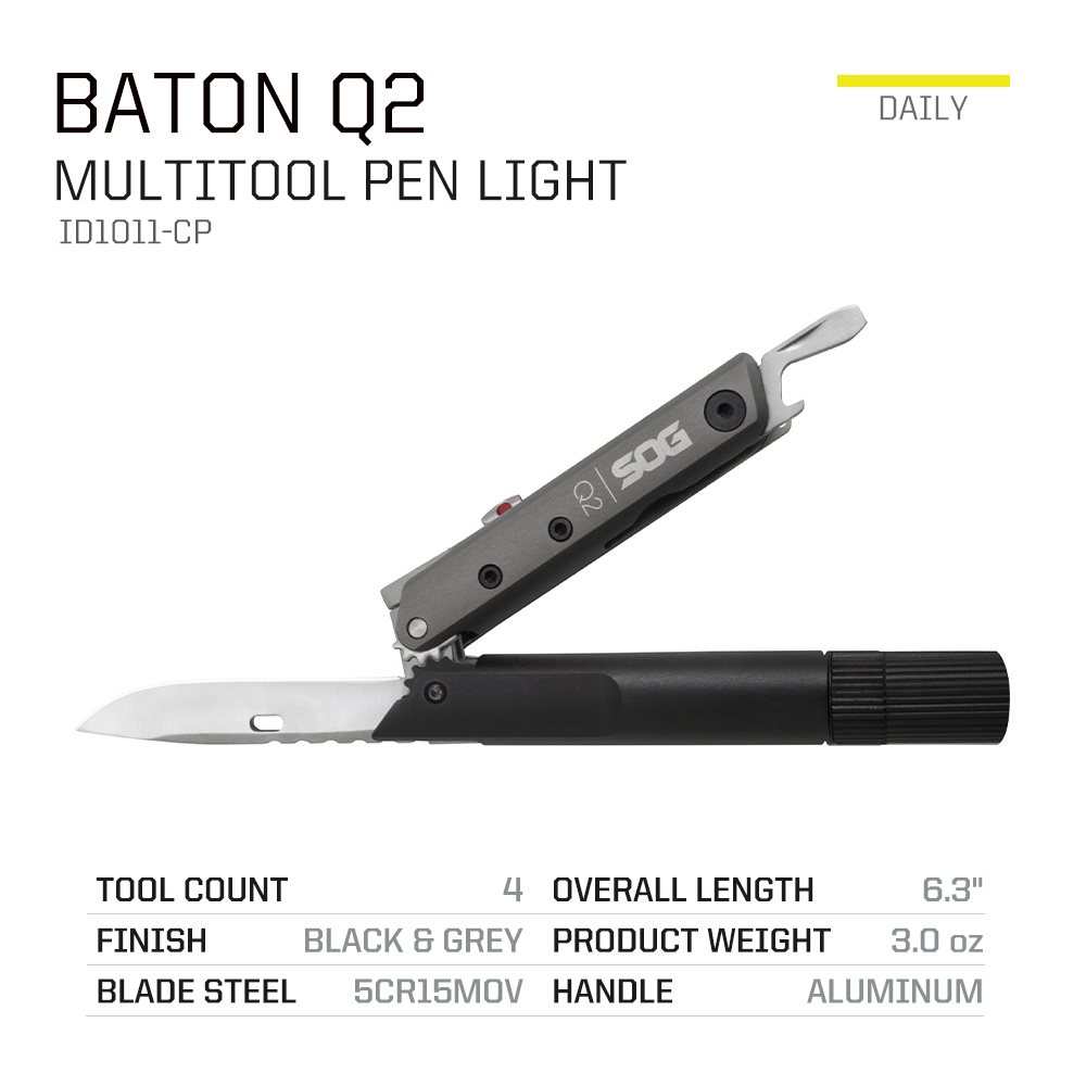 SOG BATON Q2 Penna multiutensi - Edc Carry Flashlight recensione e prezzo