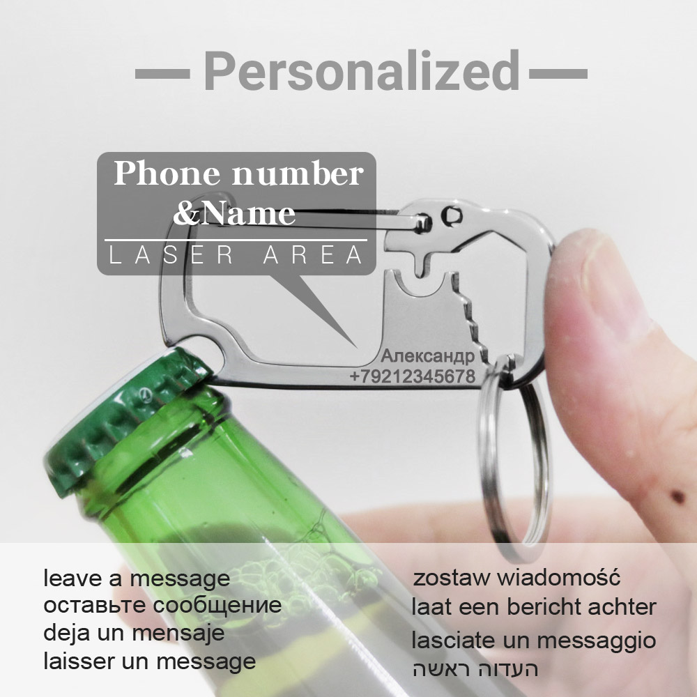 Portachiavi con numero di nome - Bottle Opener Keyring recensione e prezzo